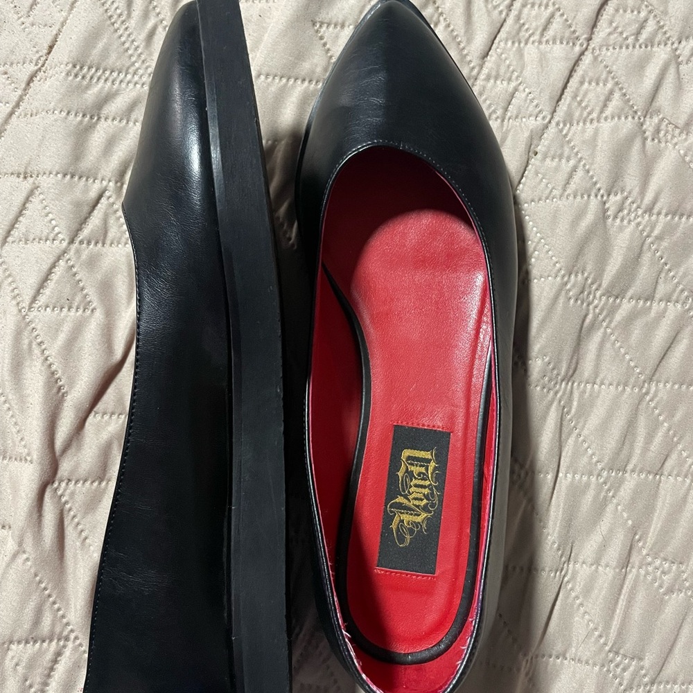 Kat Von D Black and Red Flats